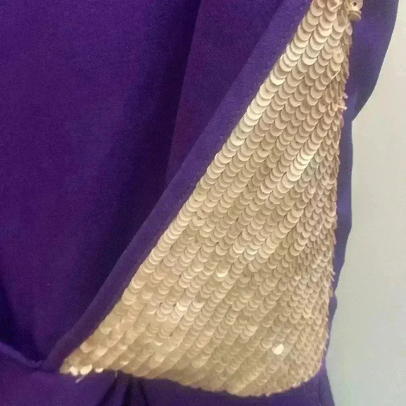 Sachin + Babi Purple and Gold Cocktail Dress - Picture 5 of 7